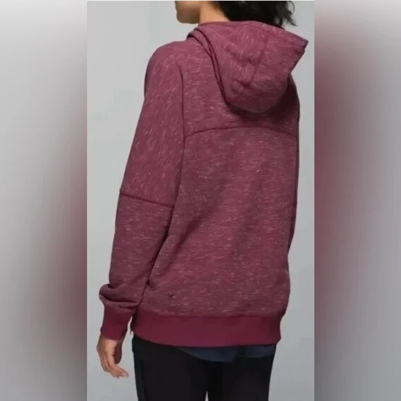 Women Sz 6 Lululemon Om & Roam Pullover Hoodie‎ Heathered Rust Berry Sweatshirt - Picture 2 of 10